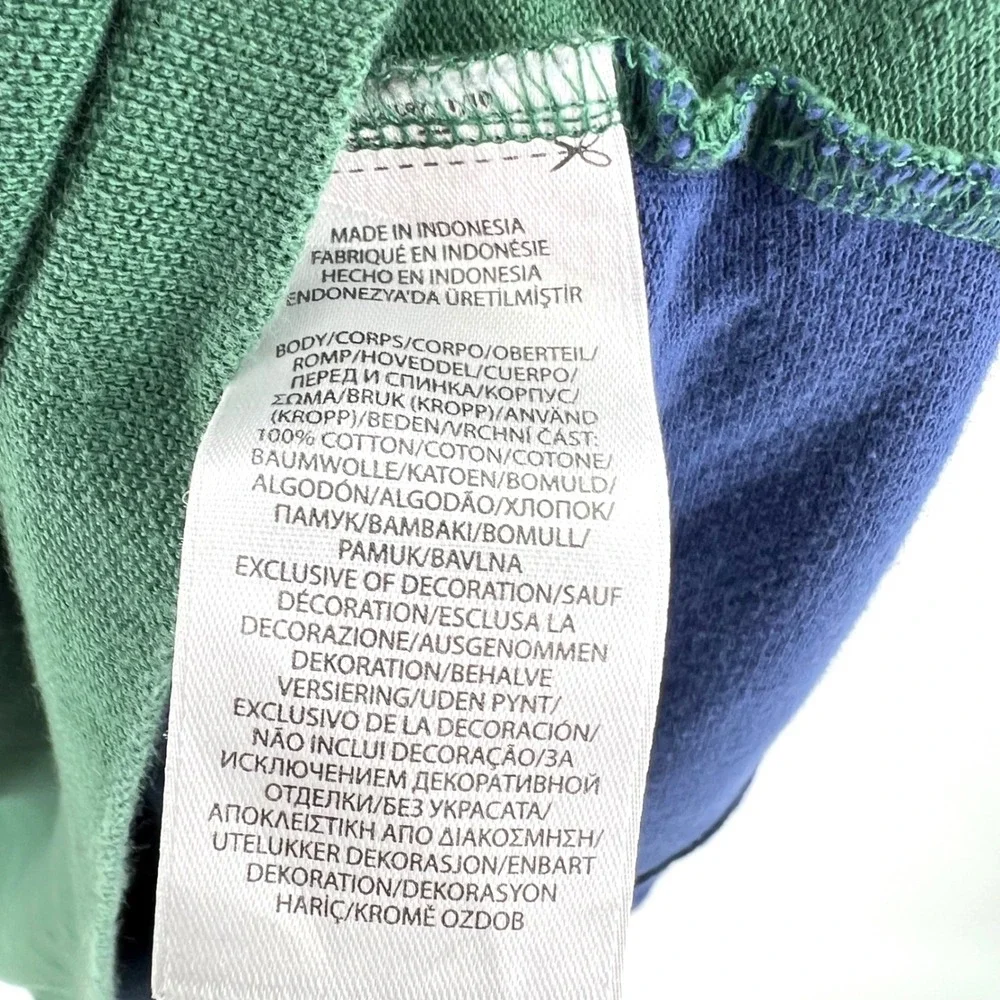 Polo Ralph Lauren Big Pony XXL Cotton Colorblock Green Blue Yellow Preppy Shirt